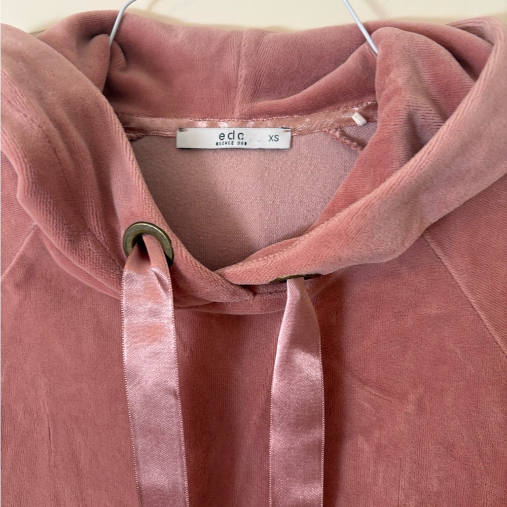 EDC Pink Velvet Hoodie